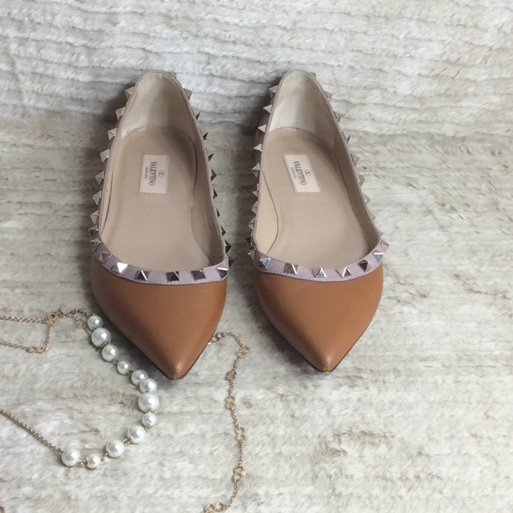Valentino rockstud ballerina leather size 38.5
